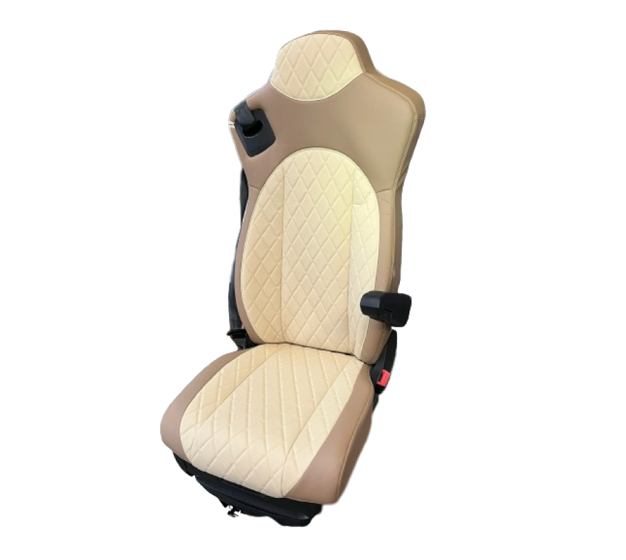 Housses Iveco S-Way gamme Deluxe sabbia et noir broderie beige - Class  Design